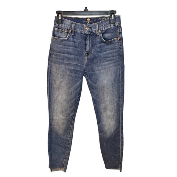 7 for all Mankind Women’s High Rise Skinny Ankle Jeans Size 26 - Picture 1 of 10